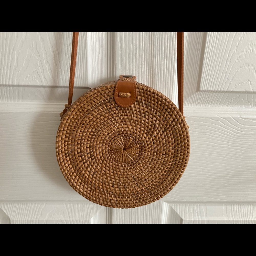 Rattan Crossbody Purse